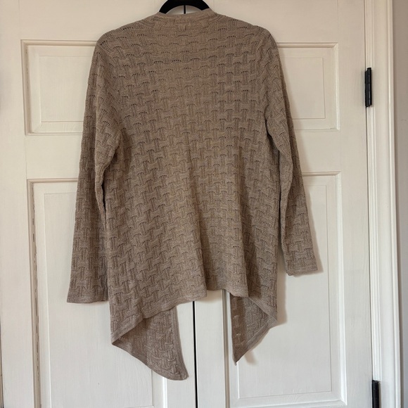 Chicos Travelers Size 1 Cardigan Open Front Metallic Basketweave Chicos Medium - Picture 10 of 14